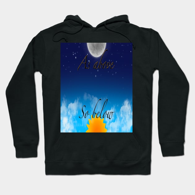 As Above, So Below (Vertical Design) Hoodie by Psychic Sean’s Spirit Boutique